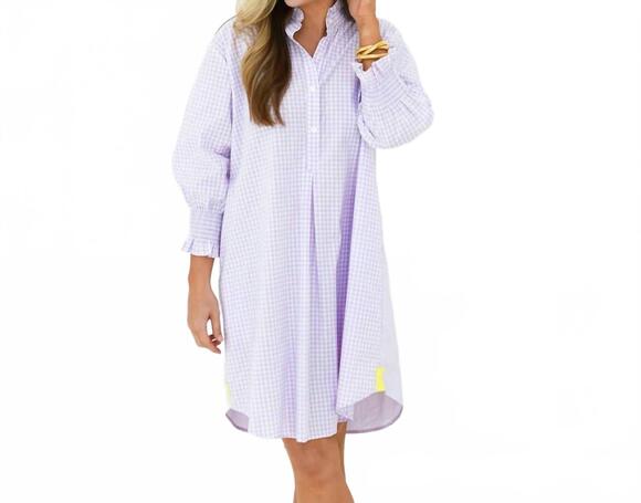 CARYN LAWN Dresses & Skirts - NEW CARYN LAWN kimberly opposite gingham mini dress in lavender